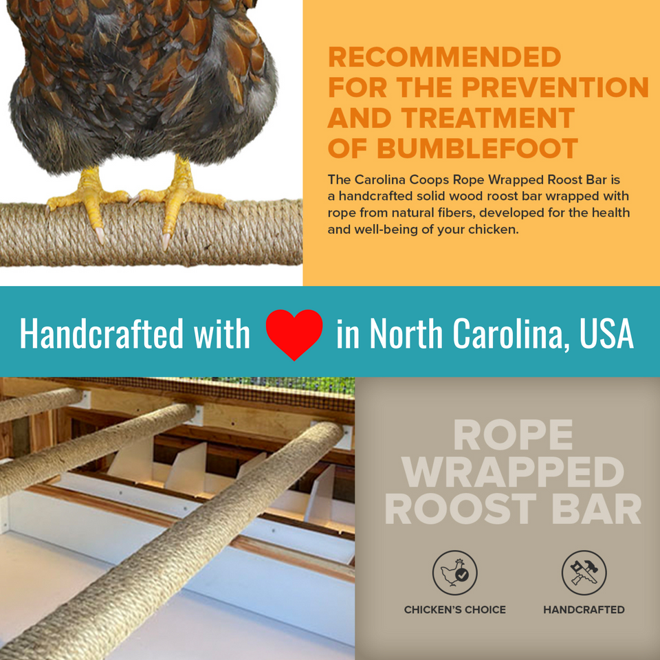 Rope Wrapped Roost Bar – Carolina Coops Flock Shop